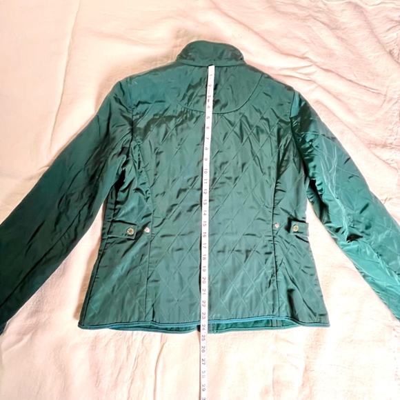 Talbot's Green Quilted Safari Jacket Fleece Lined Lightweight Gorpcore Preppy - Picture 7 of 11